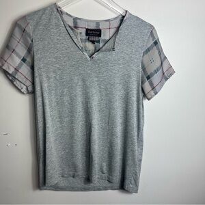 Barbour ALASDIAR Tartan plaid t-shirt size 4 1676